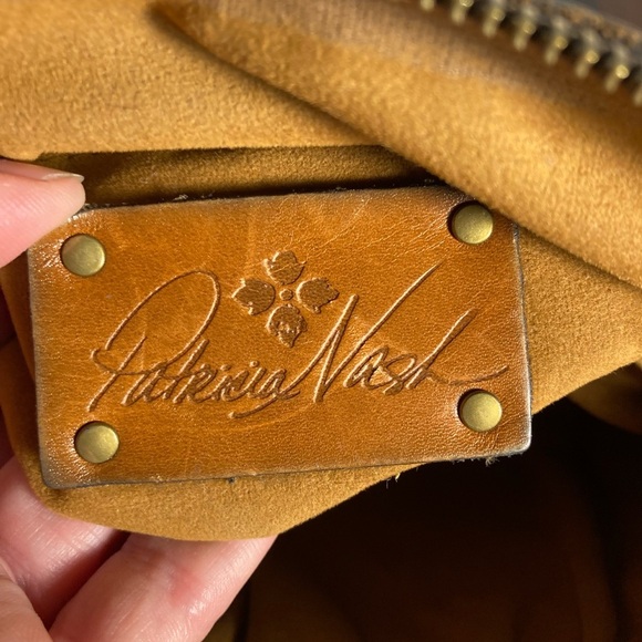 Vintage Patricia Nash Tan Leather Crossbody ShoulderBag Y2K - Picture 4 of 11